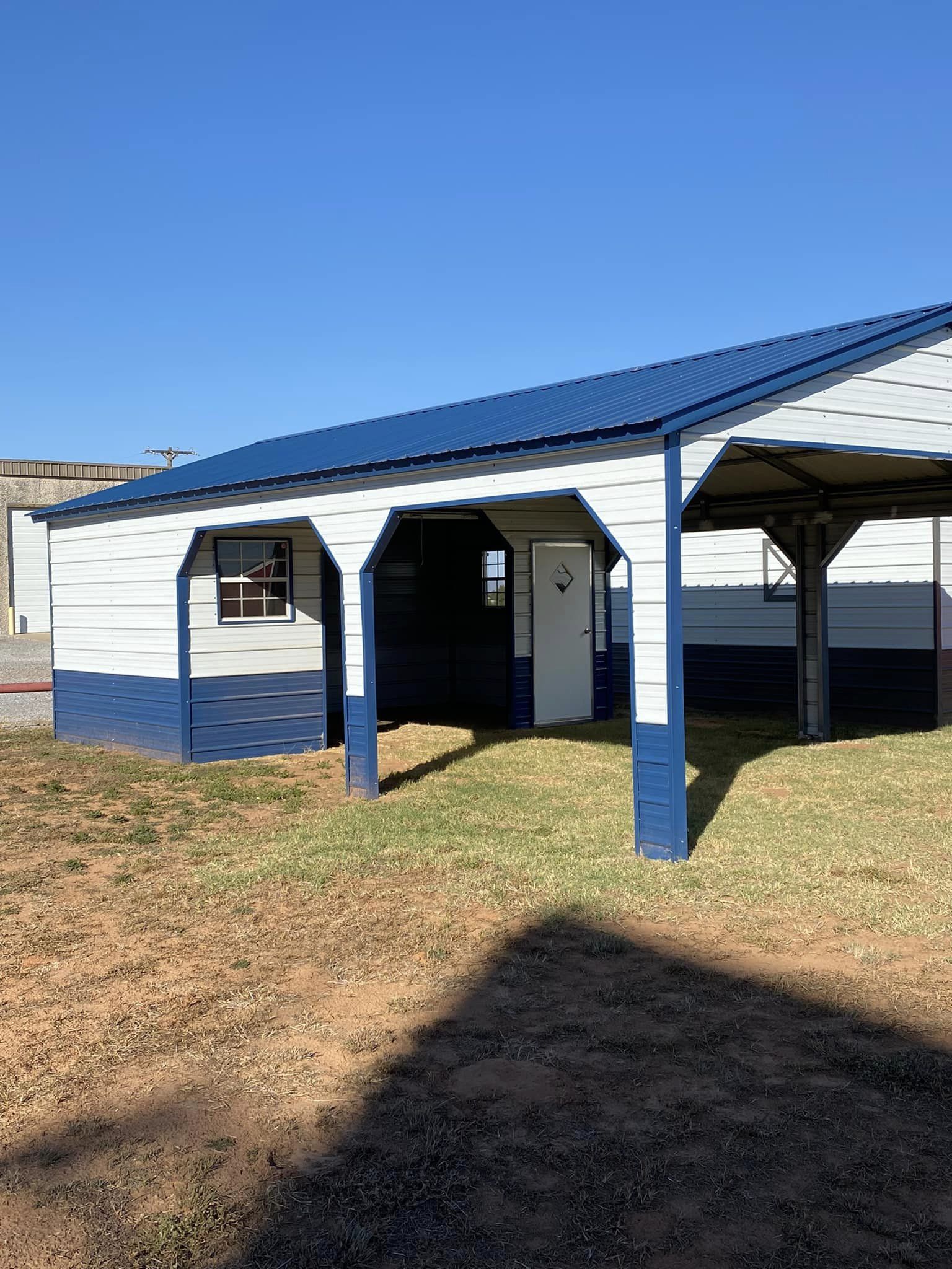 A large metal building